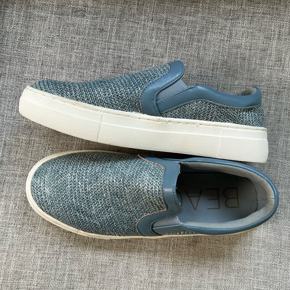 BEACH By Matisse  Bailey Woven Raffia Slip On Platform Sneaker Size 7.5
